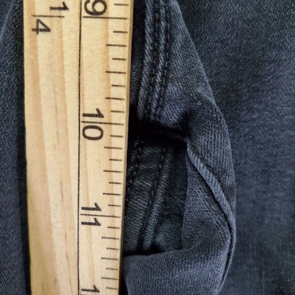 Rampage Jeans Womens Size 16 Black Flare Stretch Denim Cropped - Picture 7 of 11